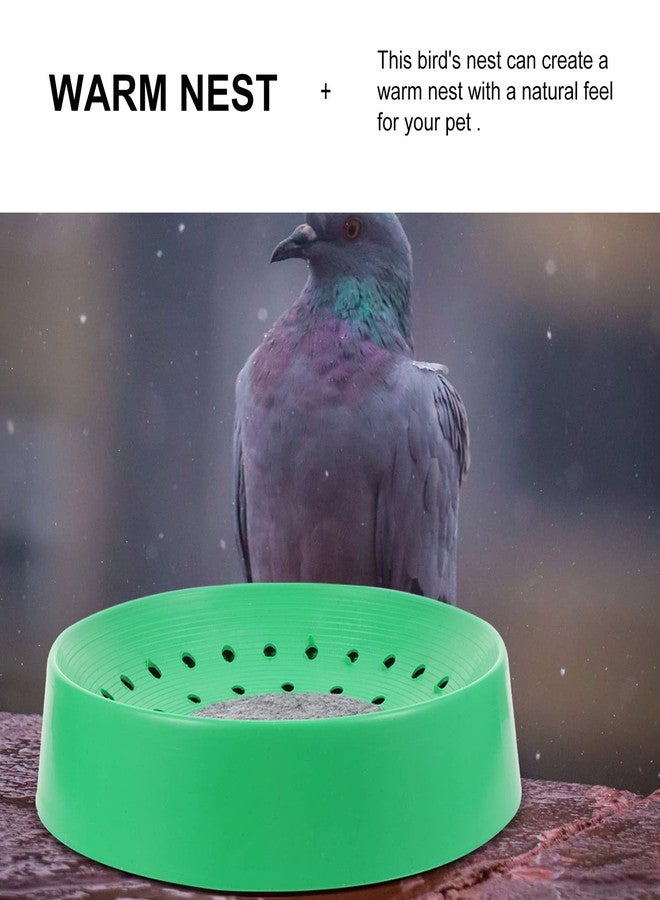 SHINEOFI Pigeon Nest Equipment 4-Pack Plastic Breeding Bowls with Non-Slip Mats for Pigeon Coop Bird Breeding House Suitable for Small Birds and Quails 8.86X8.86X1.97 Inches - Image 4